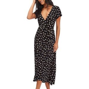 Billabong Women's Wrap Front Midi Length Dress